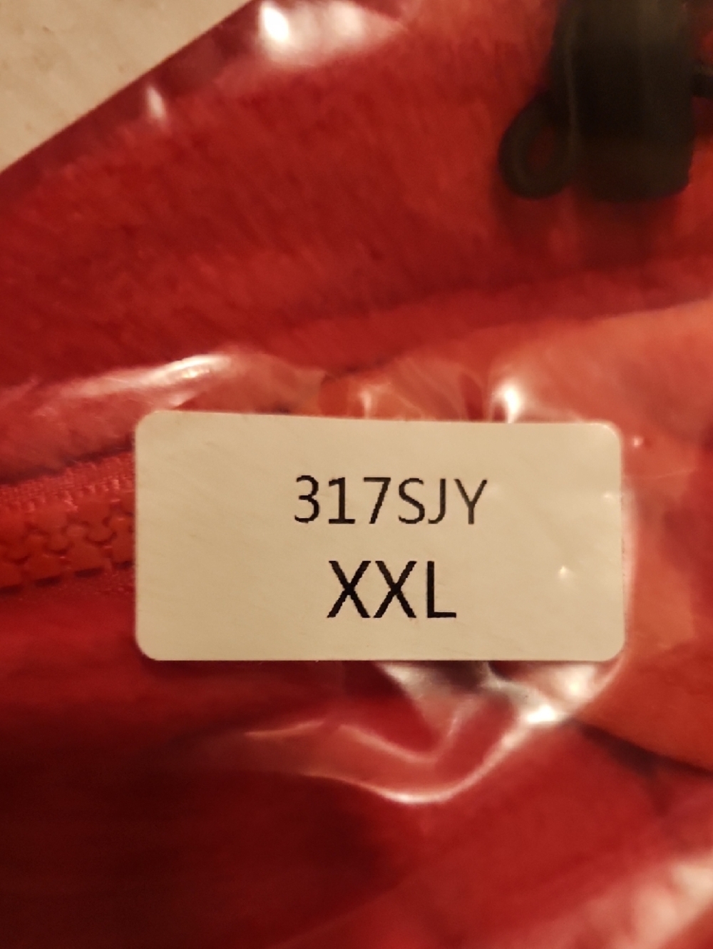 🔥Red Dog Fleece Full Zip Jacket Full Body Sleeper Fleece Red - New In Plastic - Picture 3 of 4